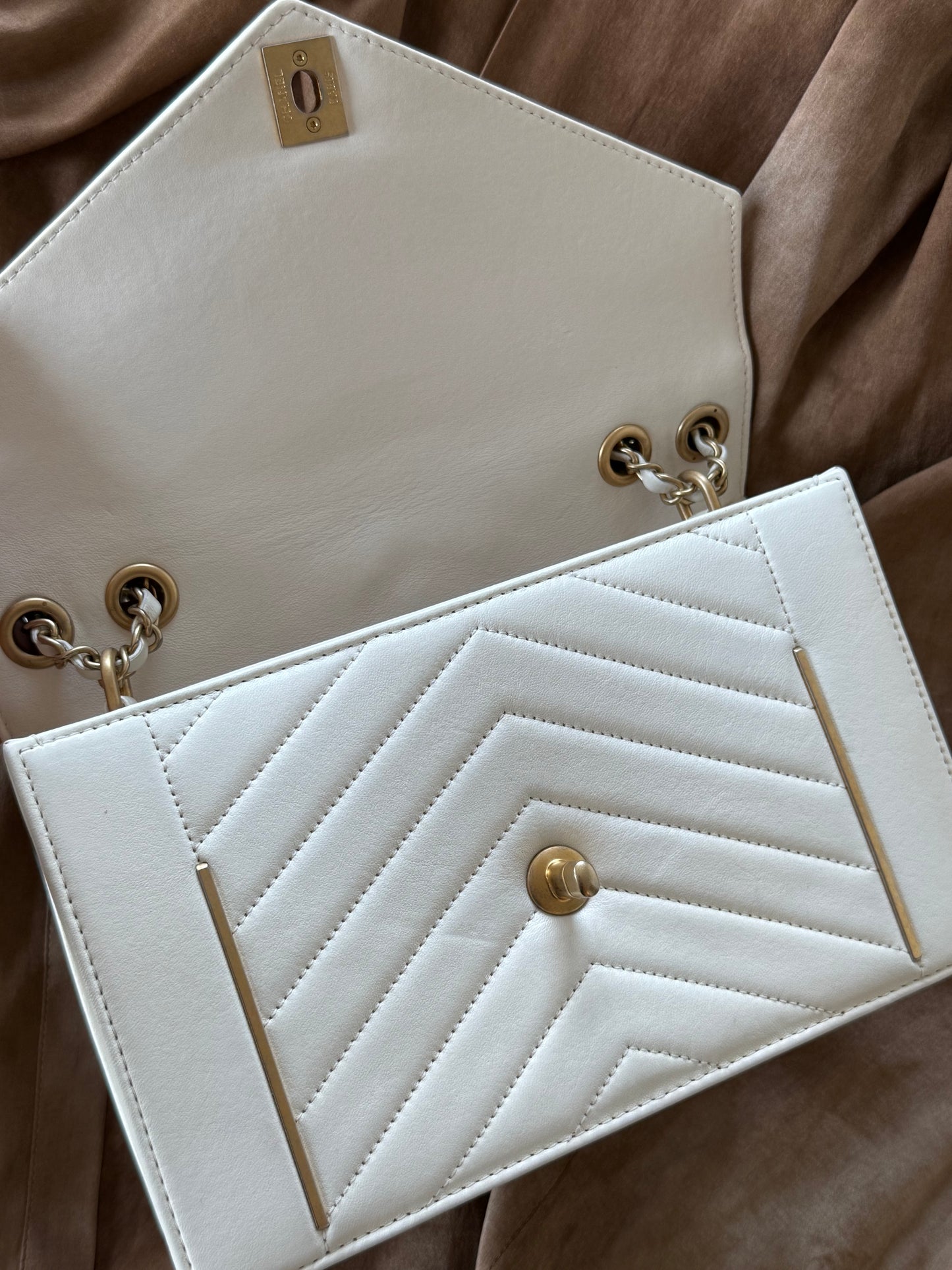 Chanel Chevron White GHW