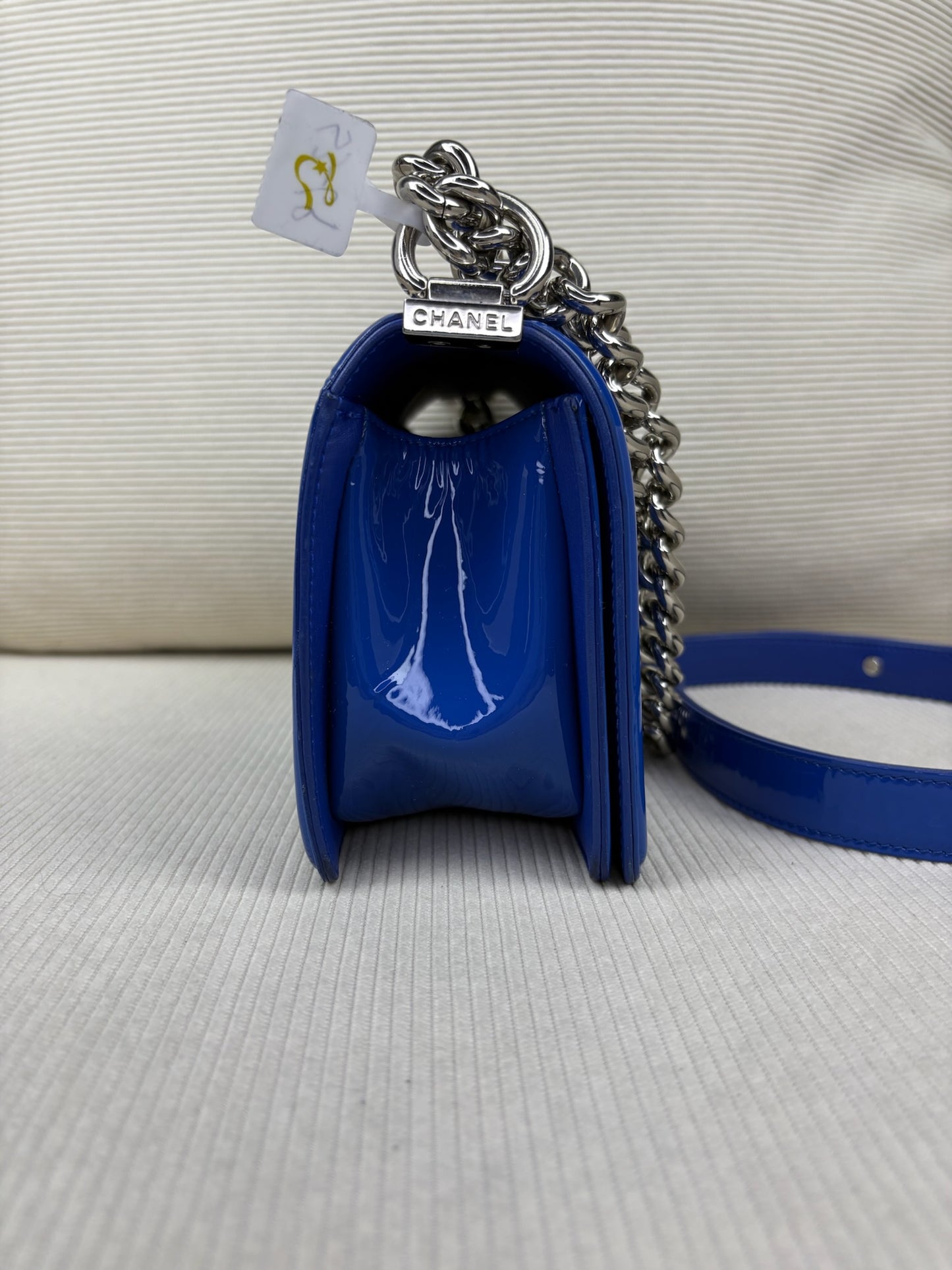 Chanel Boy Bag Small Patent Blue