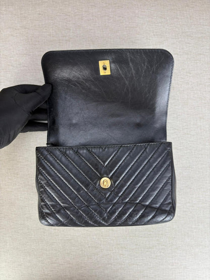 Chanel Top Handle Chevron GHW
