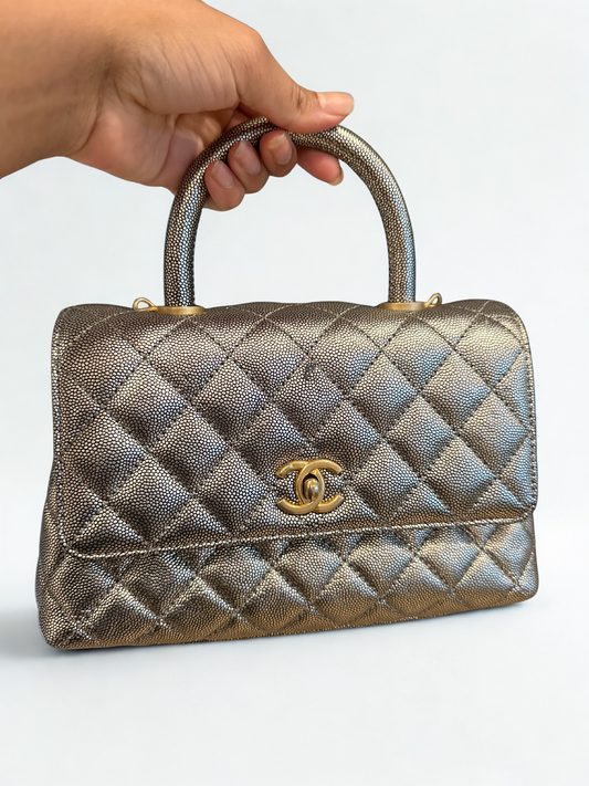 Chanel Metallic Coco Handle Small
