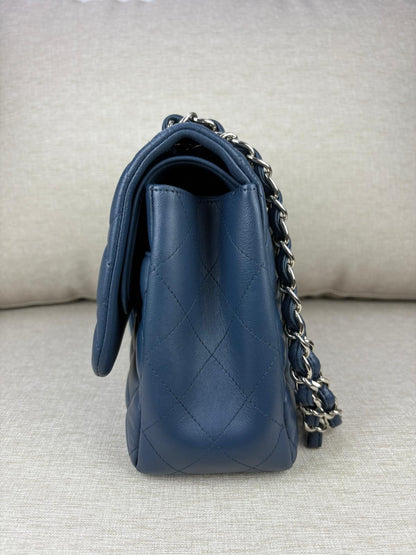 Chanel Jumbo Blue Lambskin Double Flap