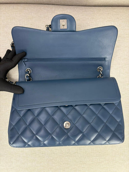 Chanel Jumbo Blue Lambskin Double Flap