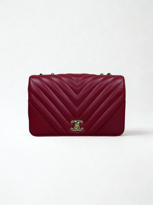 Chanel Chevron Red GHW