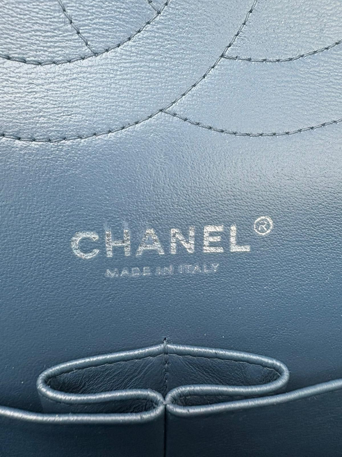 Chanel Jumbo Blue Lambskin Double Flap