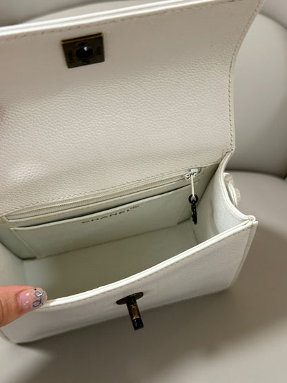 Chanel White Top Handle