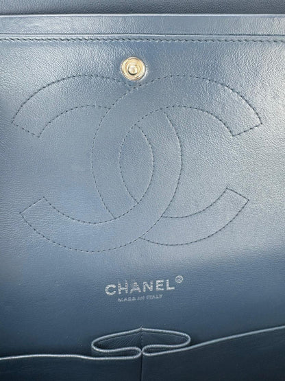 Chanel Jumbo Blue Lambskin Double Flap