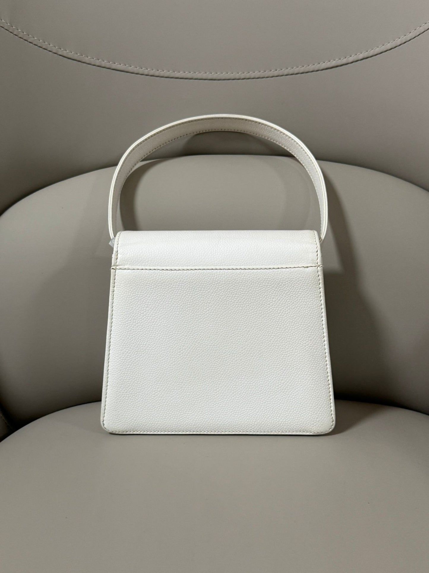 Chanel White Top Handle