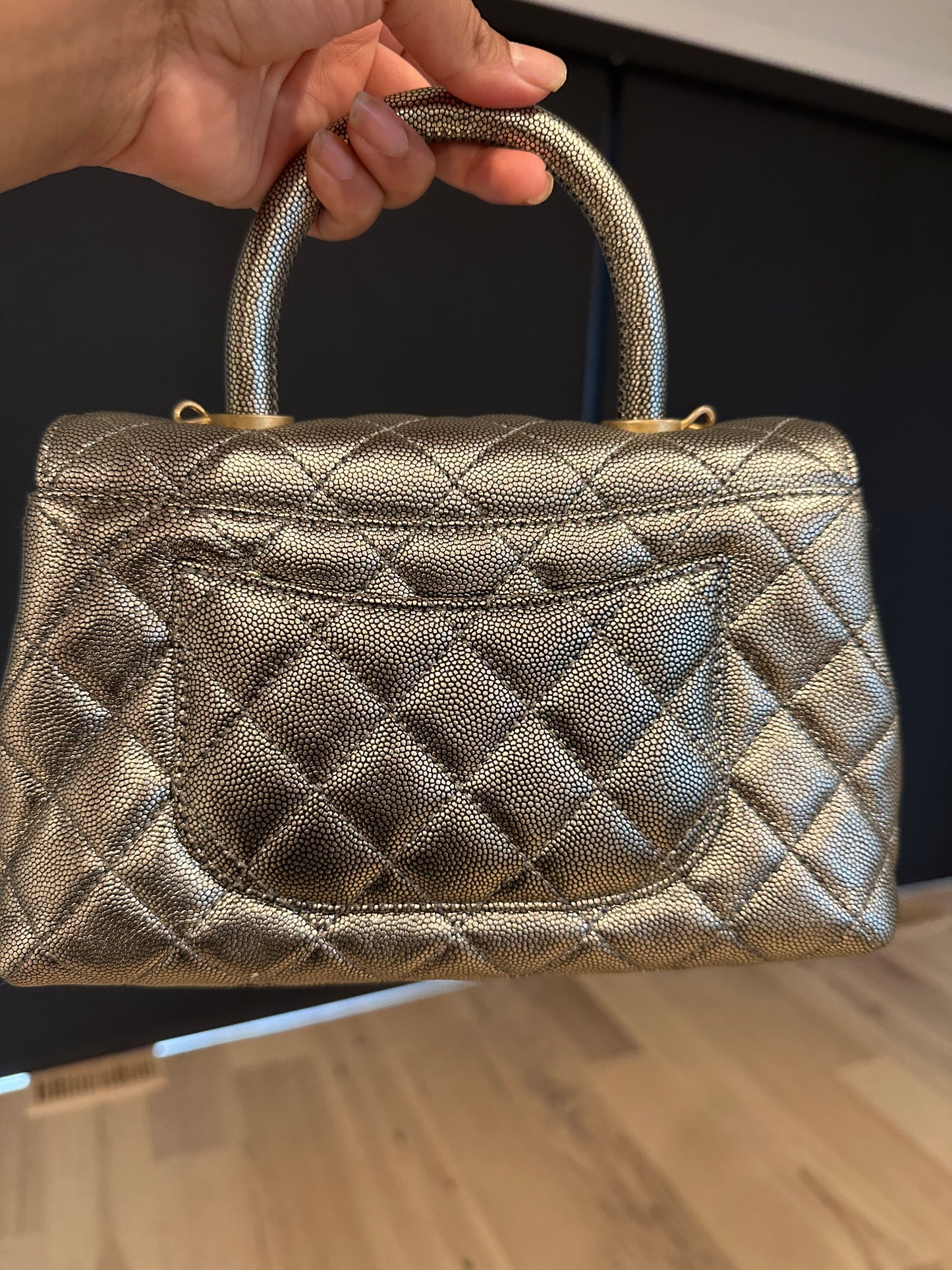 Chanel Metallic Coco Handle Small