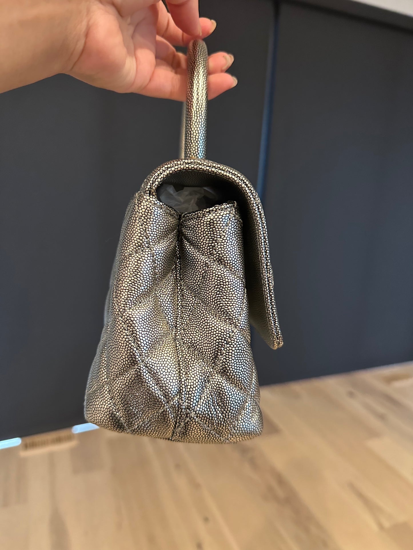 Chanel Metallic Coco Handle Small