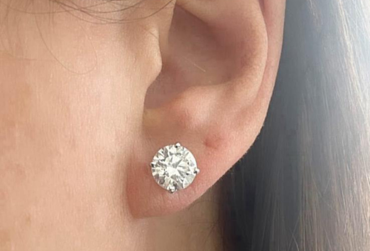 4 Carat Created Sapphire Earrings
