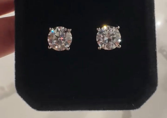 4 Carat Created Sapphire Earrings