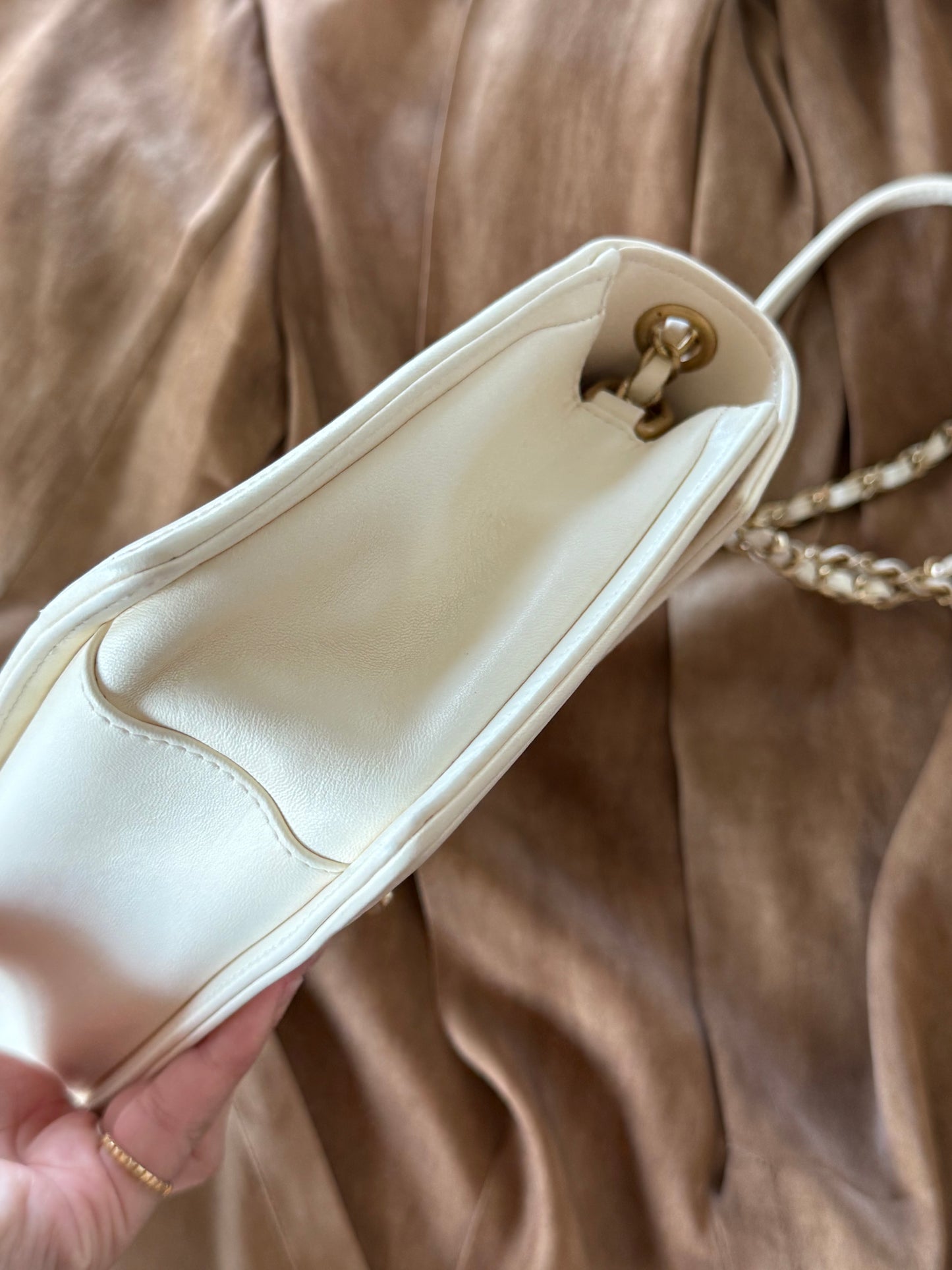 Chanel Chevron White GHW