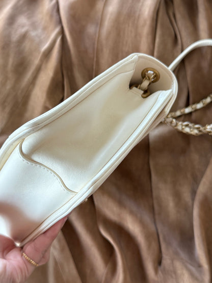 Chanel Chevron White GHW