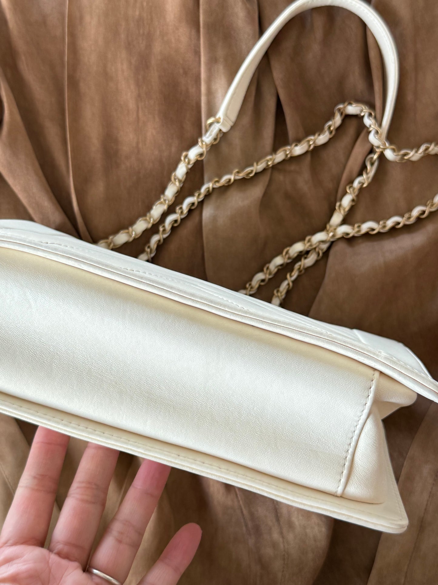 Chanel Chevron White GHW