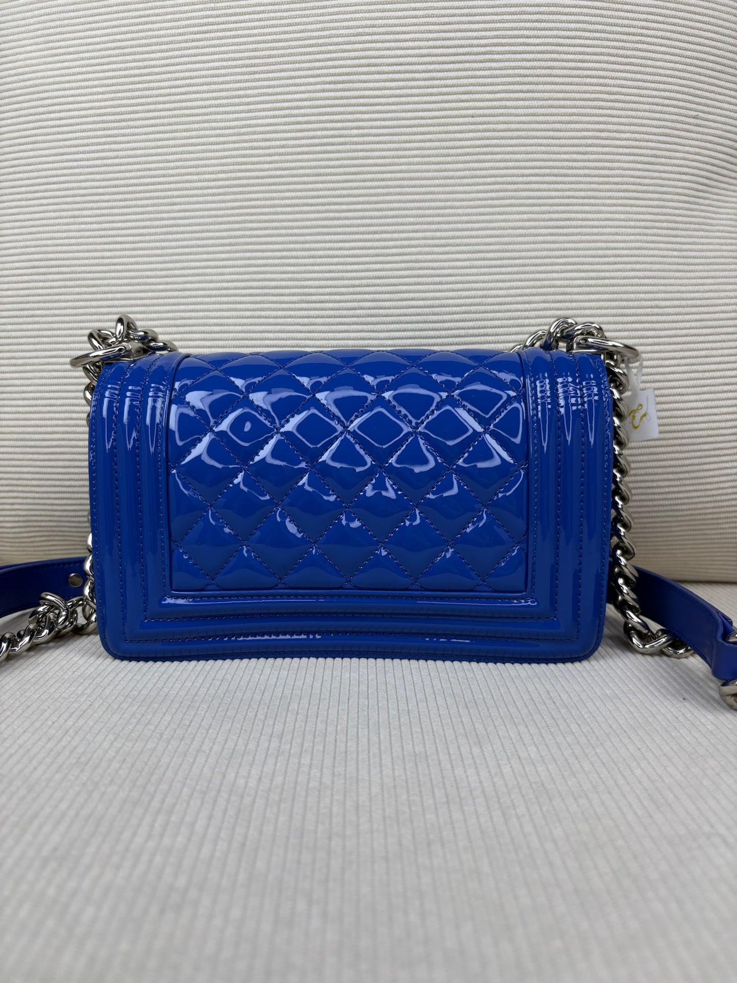 Chanel Boy Bag Small Patent Blue