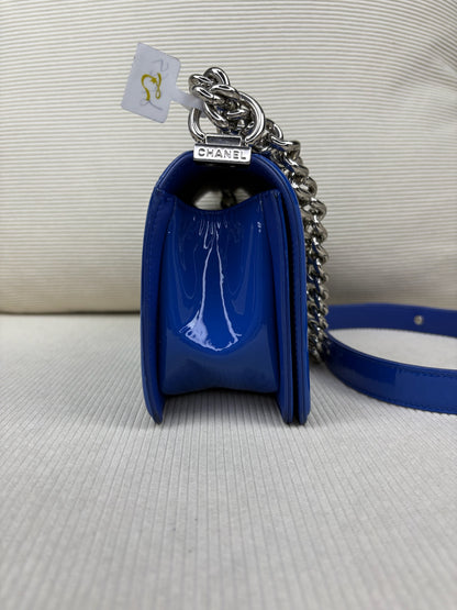 Chanel Boy Bag Small Patent Blue