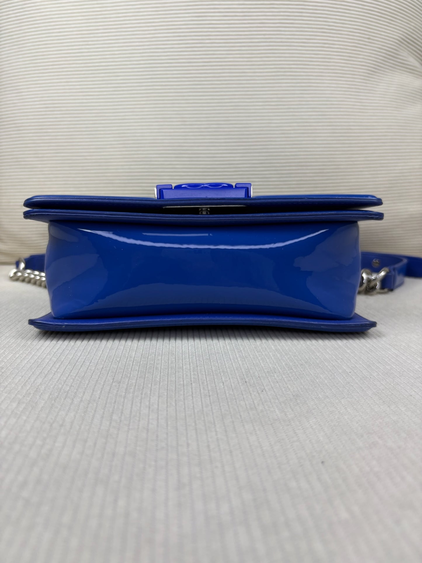 Chanel Boy Bag Small Patent Blue