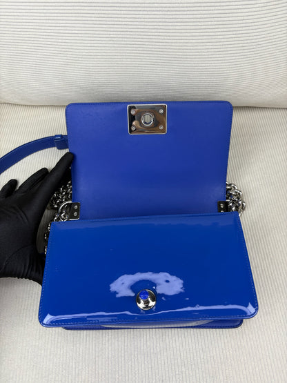 Chanel Boy Bag Small Patent Blue