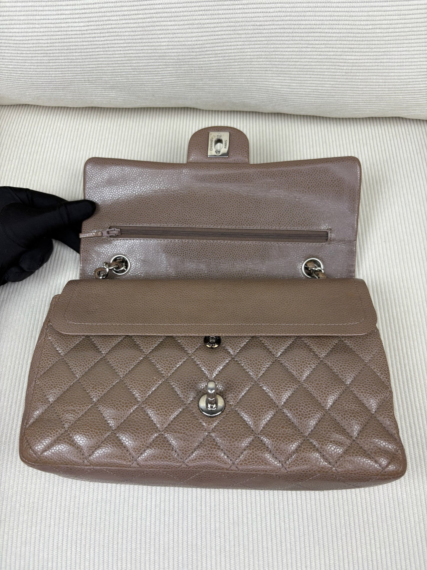 Chanel Caviar Medium Brown SHW