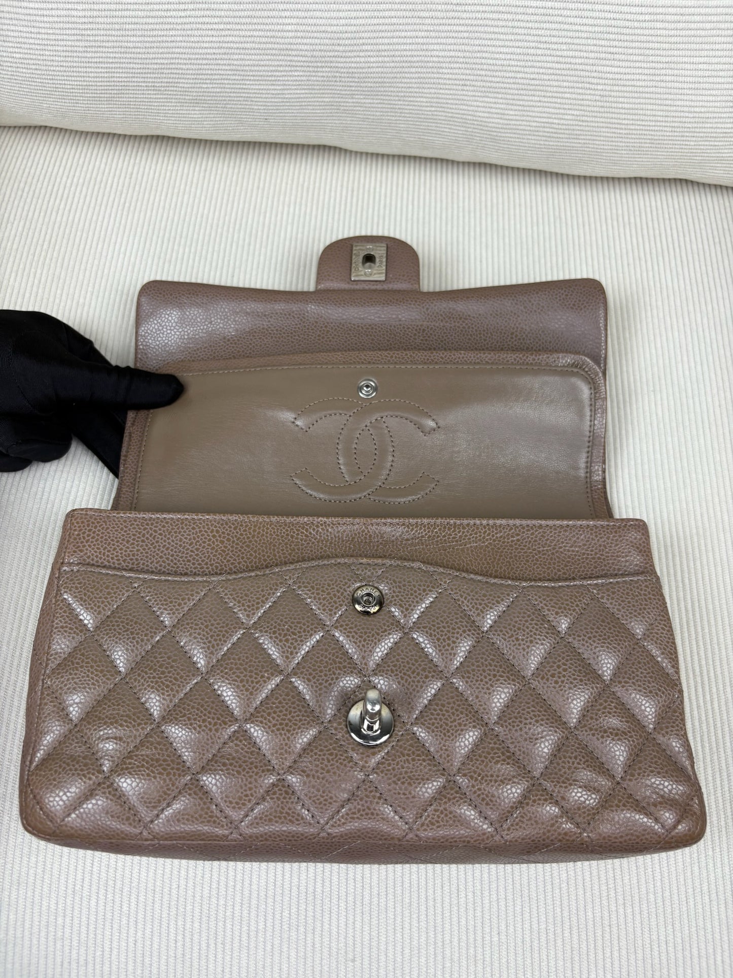 Chanel Caviar Medium Brown SHW