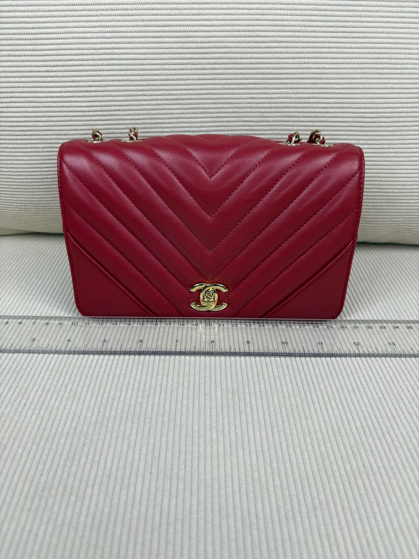 Chanel Chevron Red GHW