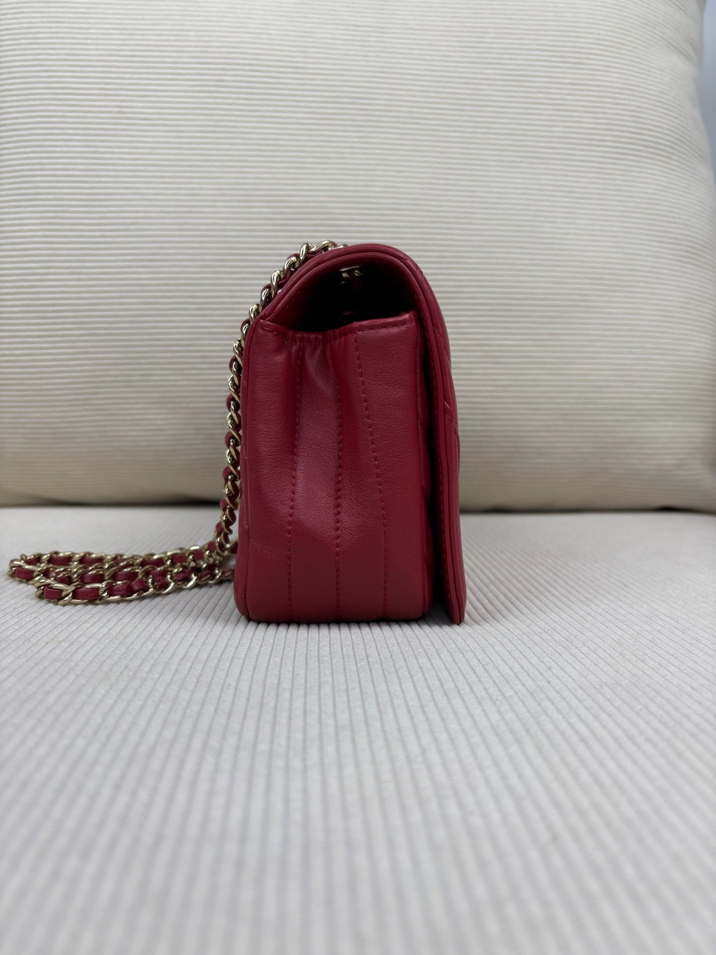 Chanel Chevron Red GHW