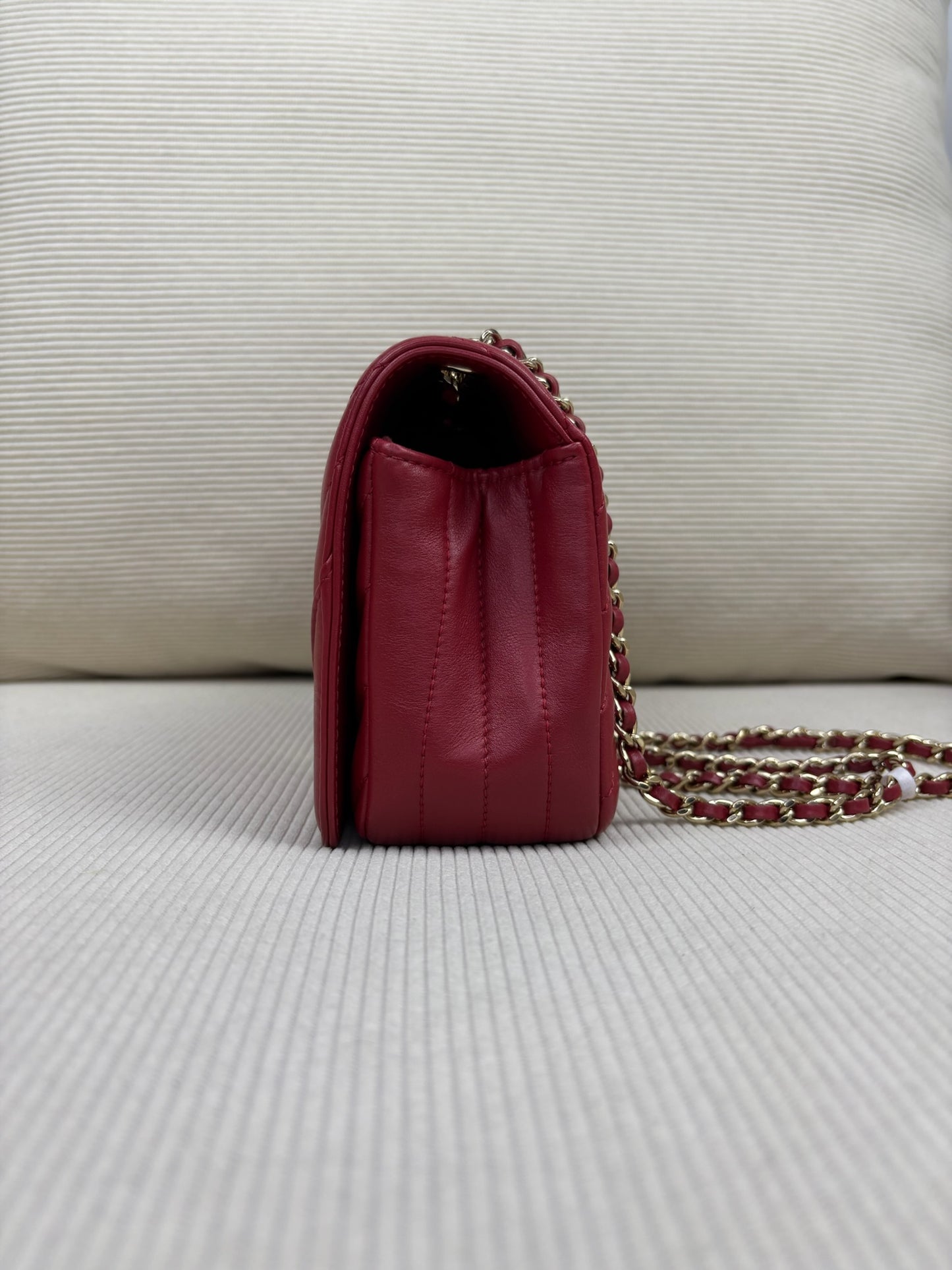 Chanel Chevron Red GHW