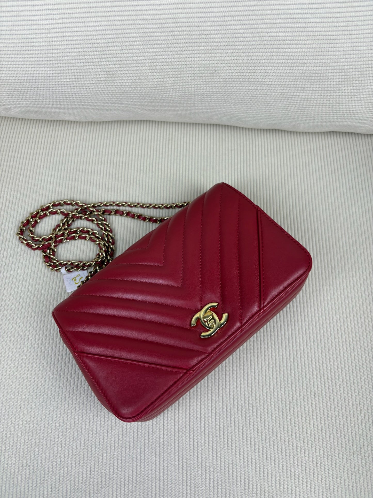Chanel Chevron Red GHW