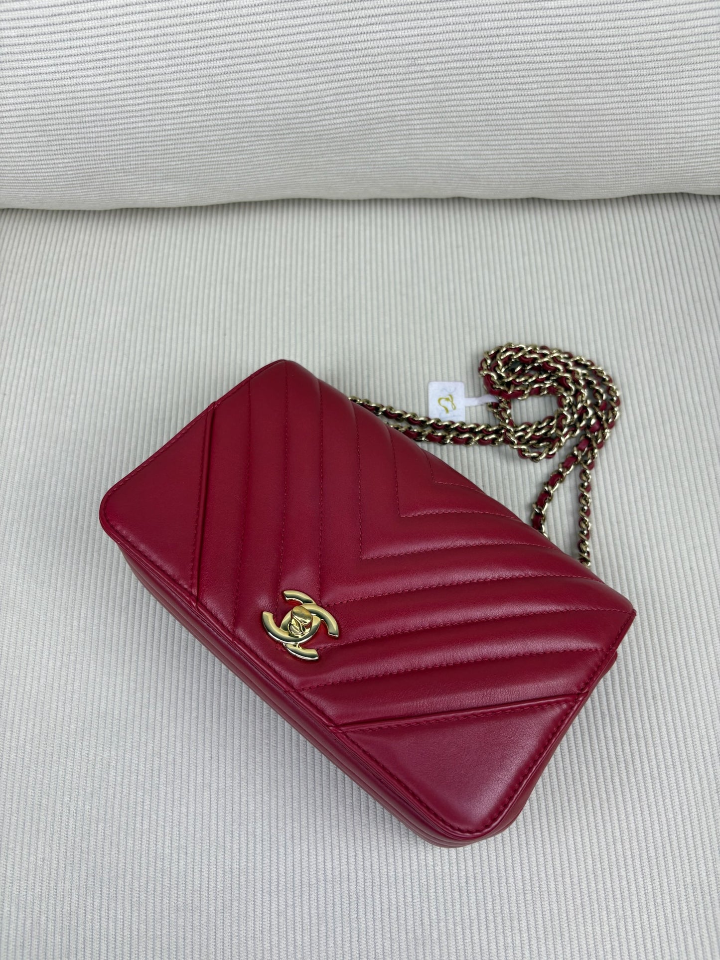 Chanel Chevron Red GHW