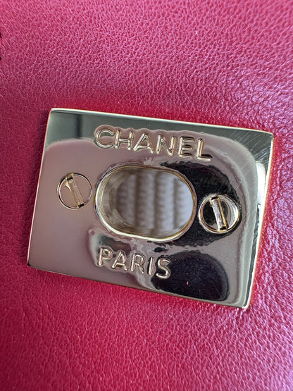 Chanel Chevron Red GHW