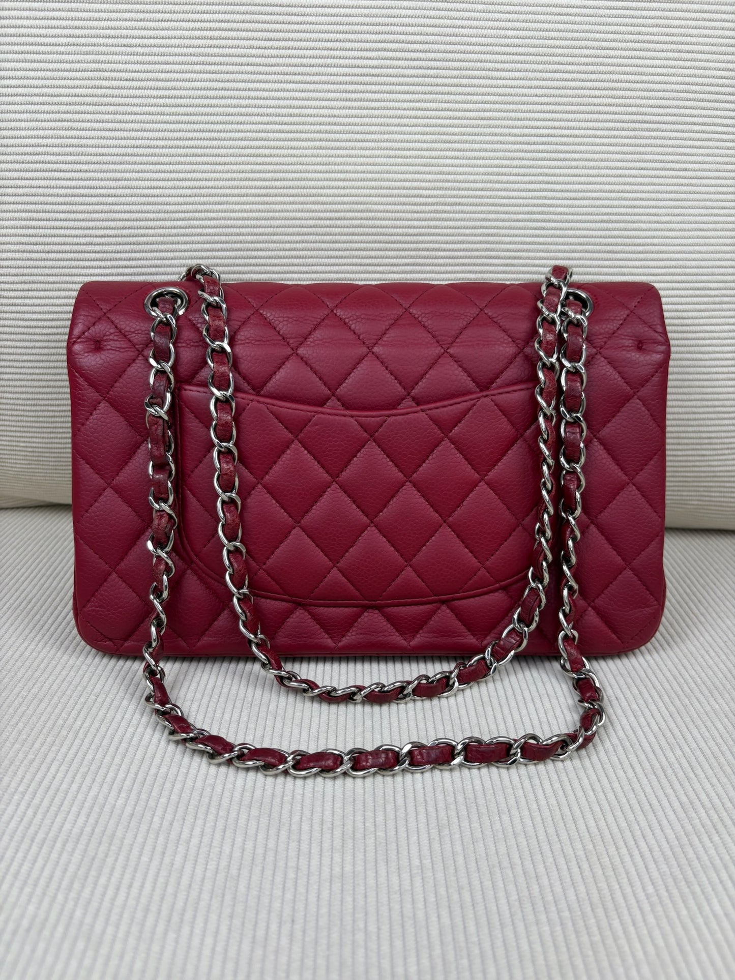 Chanel Medium Caviar Red SHW