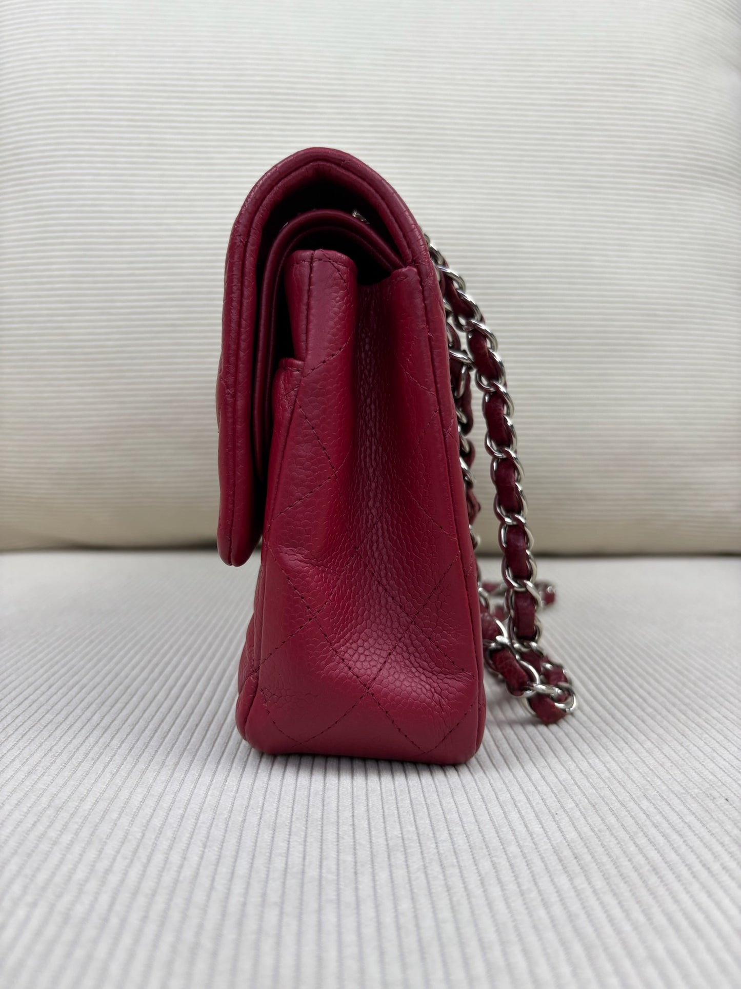 Chanel Medium Caviar Red SHW