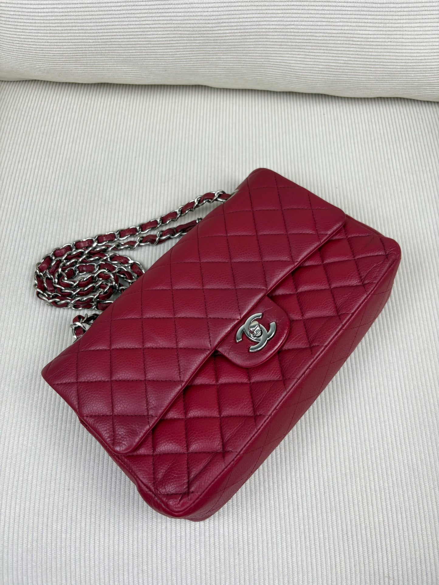 Chanel Medium Caviar Red SHW