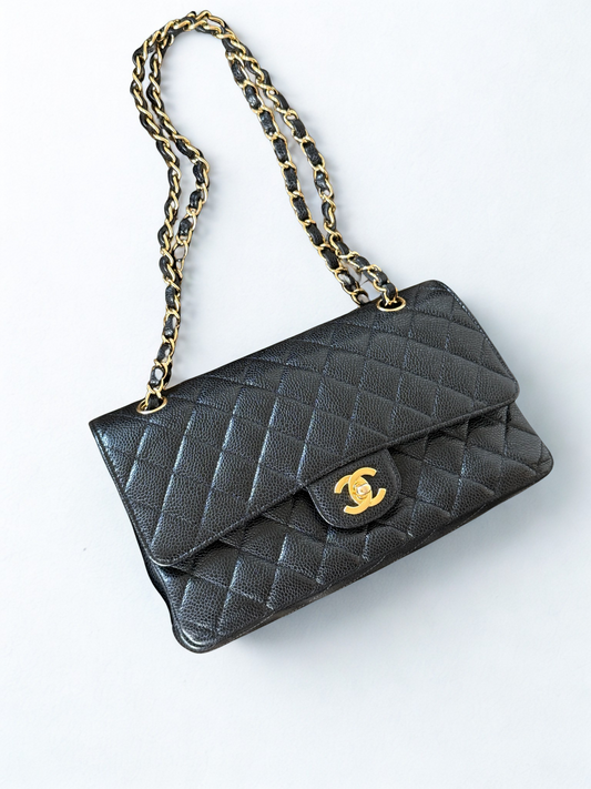 Chanel Medium Classic Caviar GHW