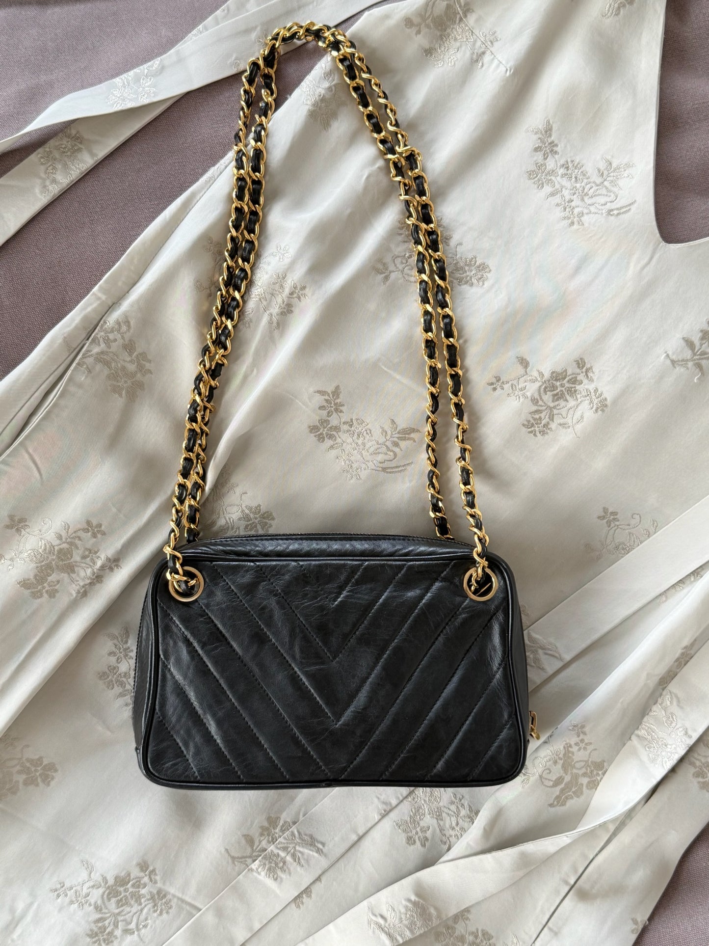 Chanel Chevron Camera Bag