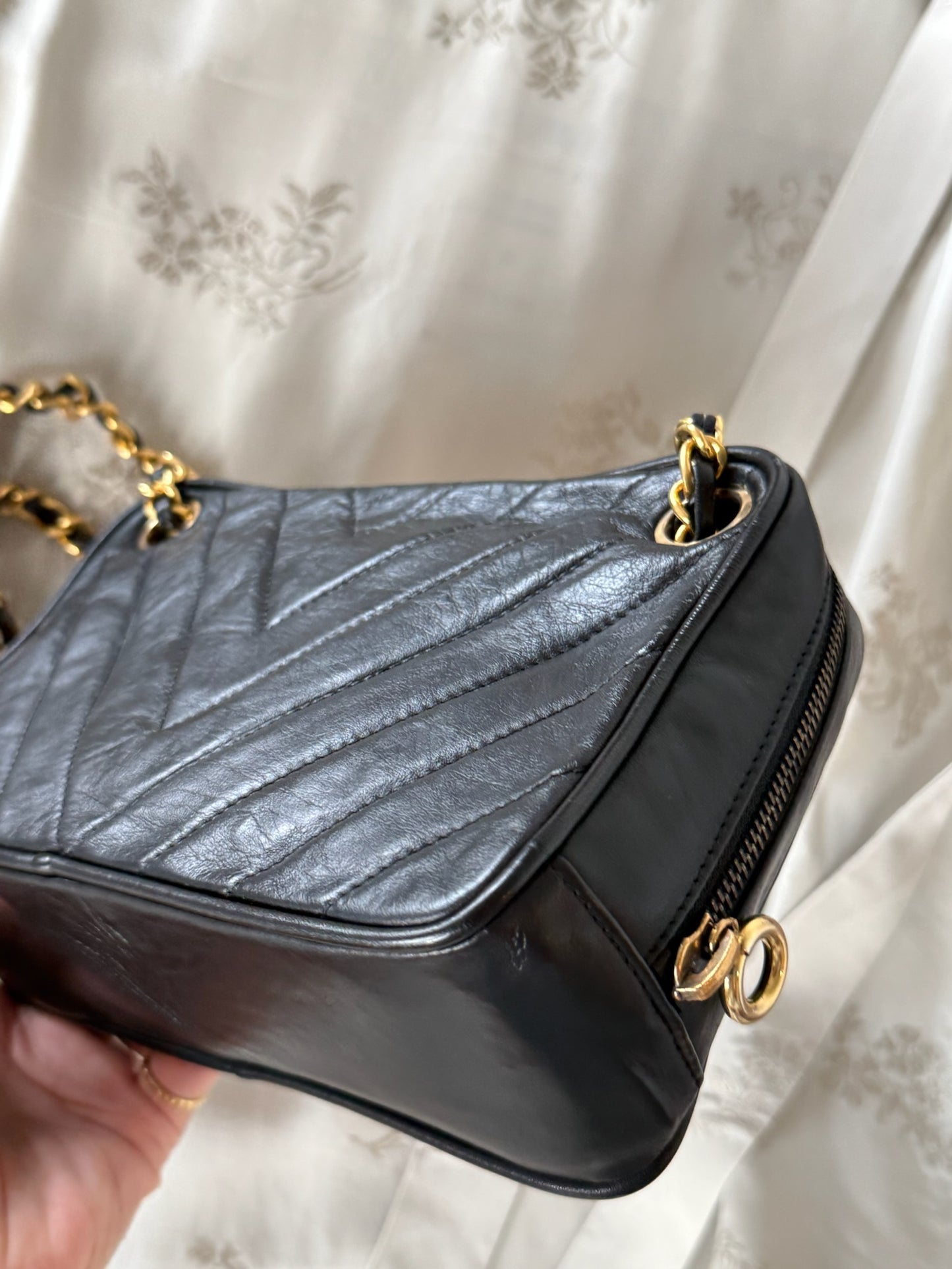 Chanel Chevron Camera Bag