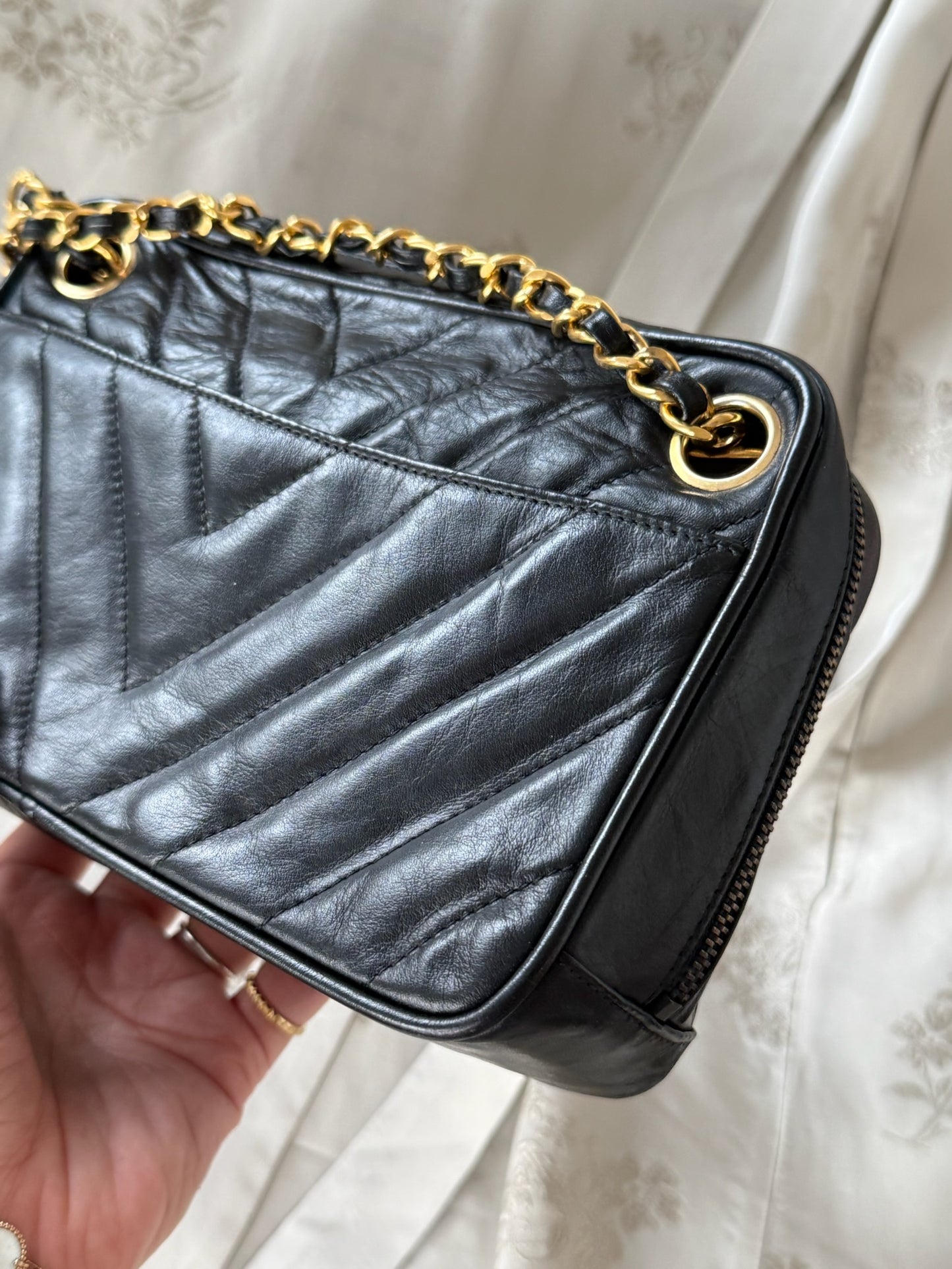 Chanel Chevron Camera Bag