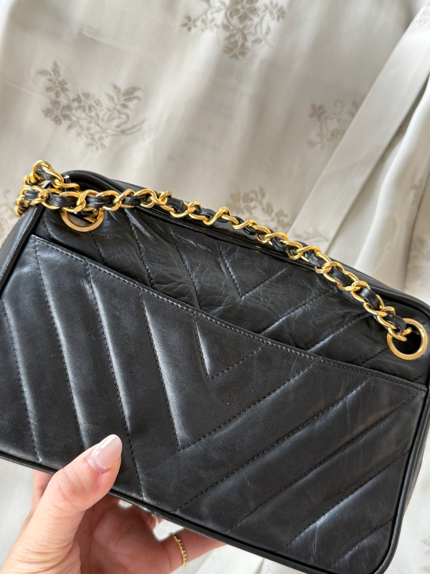 Chanel Chevron Camera Bag