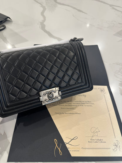 Chanel Old Medium Black Lambskin