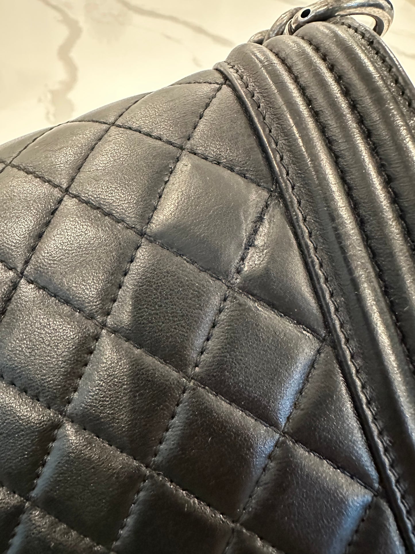 Chanel Old Medium Black Lambskin