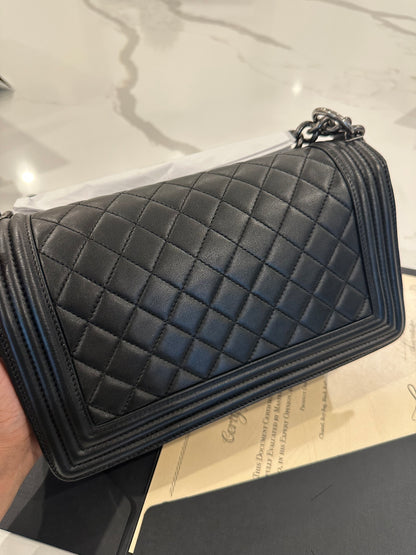 Chanel Old Medium Black Lambskin
