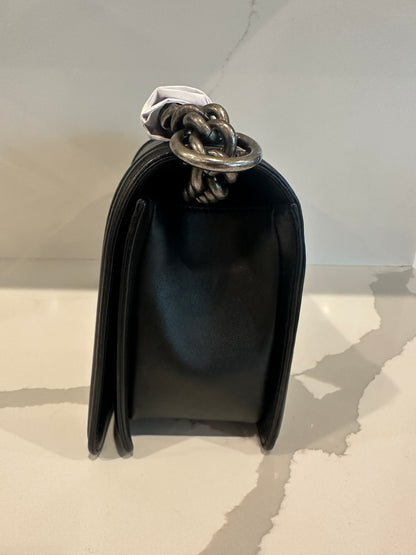 Chanel Old Medium Black Lambskin