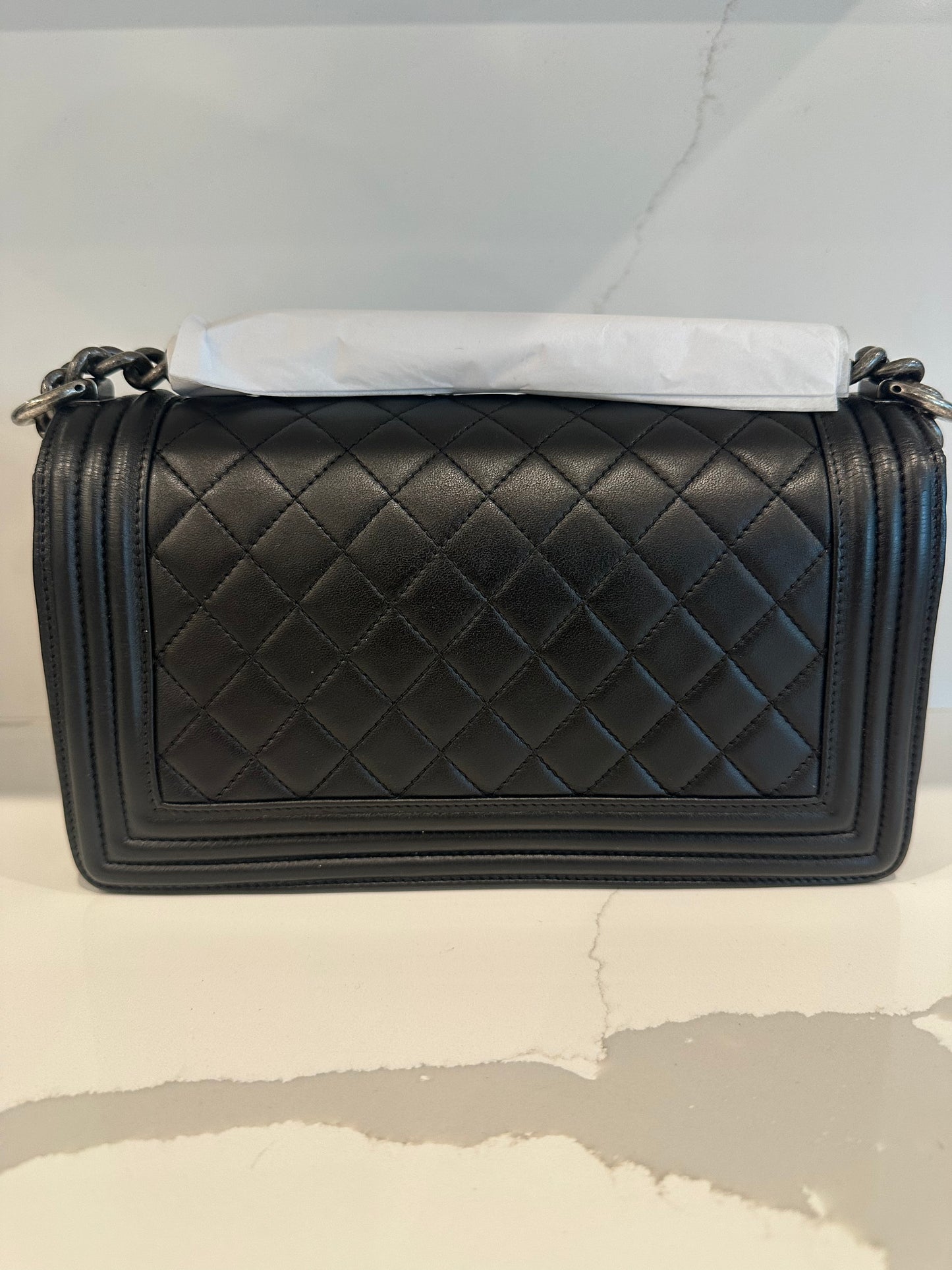 Chanel Old Medium Black Lambskin