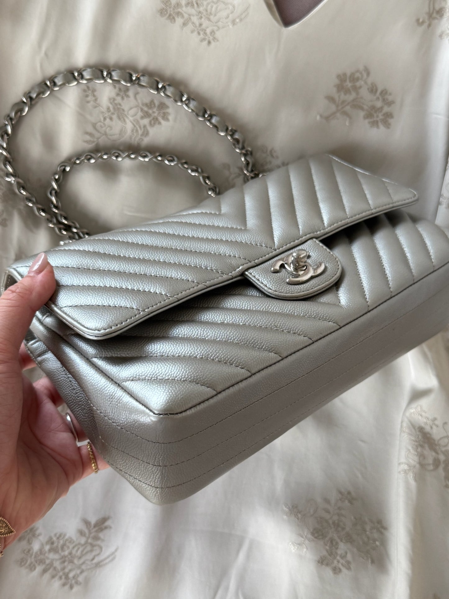 Chanel Medium Caviar Chevron SHW
