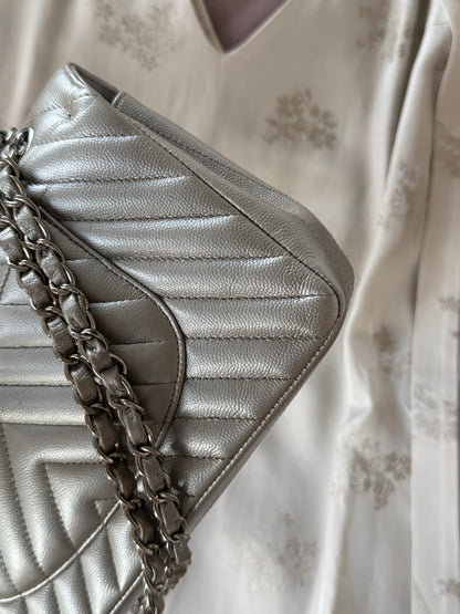 Chanel Medium Caviar Chevron SHW