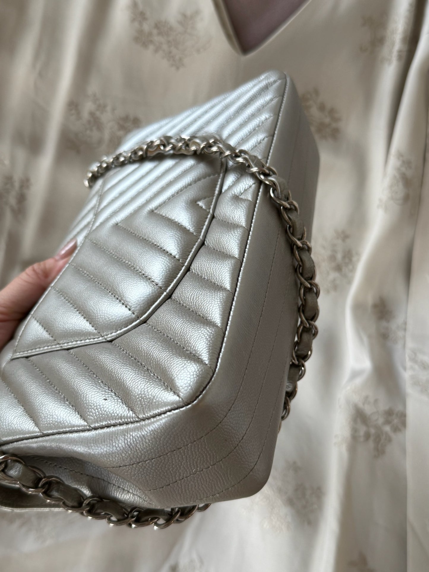 Chanel Medium Caviar Chevron SHW