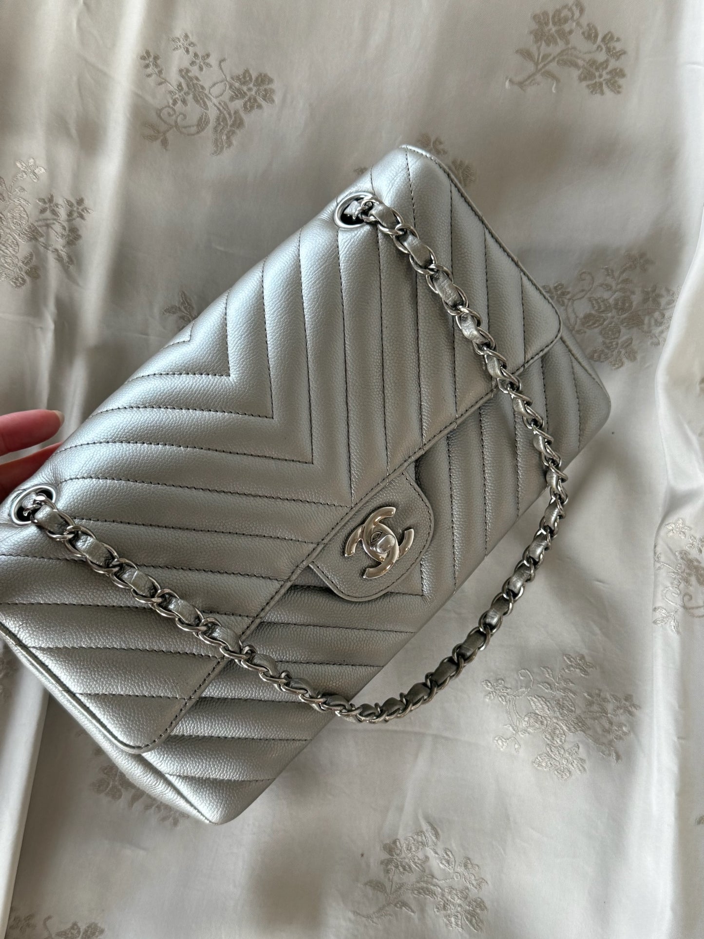 Chanel Medium Caviar Chevron SHW