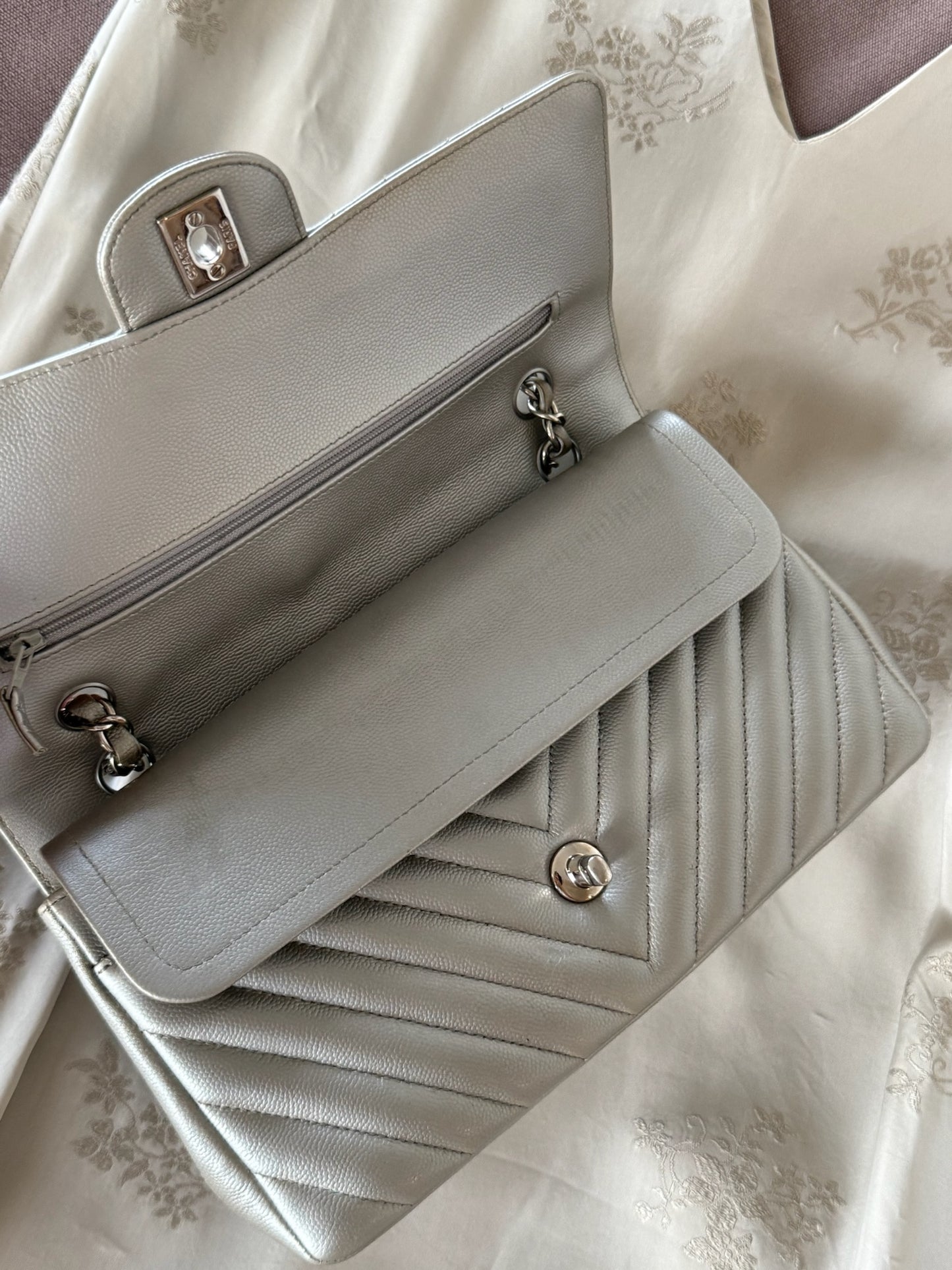 Chanel Medium Caviar Chevron SHW