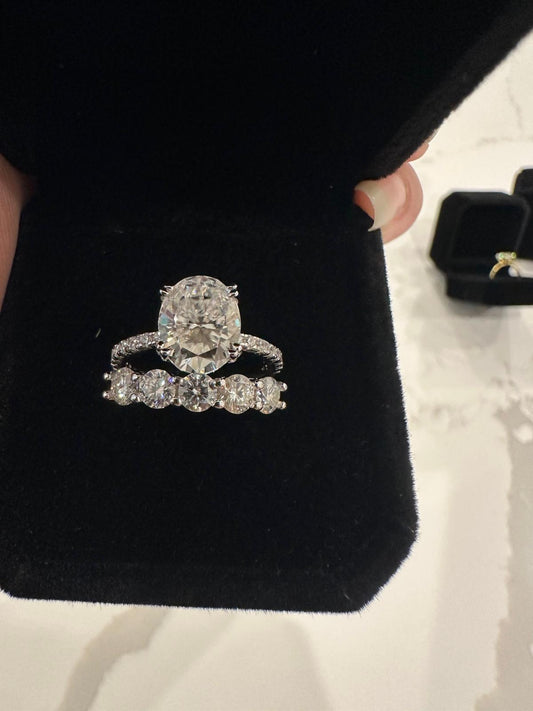 3.7ct Moissanite White Gold Plated