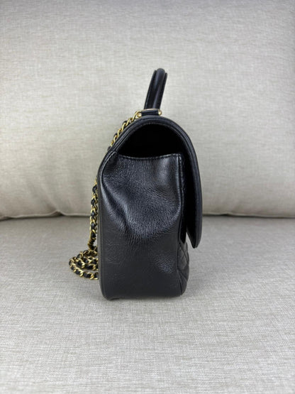 Chanel Top Handle Chevron GHW